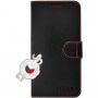 FIXED FIT flip puzdro s prešitím pre iPhone 12 mini - čierne