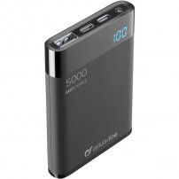 Cellularline FreePower Manta HD powerbanka s portami USB-C / USB - 5 000 mAh - čierna