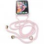 Cellularline Neck-Case kryt so šnúrkou na krk pre iPhone X / XS - ružový