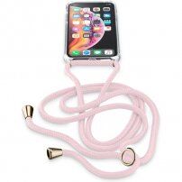 Cellularline Neck-Case kryt so šnúrkou na krk pre iPhone X / XS - ružový
