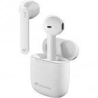 Cellularline Aries true wireless bezdrôtové slúchadlá s dobíjacom puzdrom pre zariadenia Apple - biela