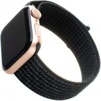 FIXED Nylon Strap nylonový remienok pre Apple Watch Ultra 49mm / 46mm / 45mm / 44mm / 42mm - reflexne čierny