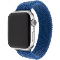 FIXED prevliekací nylonový remienok pre Apple Watch 42mm / 41mm / 40mm / 38mm - S - modrý