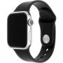 FIXED Silicone Strap remienok s kratšou a dlhšou prackou pre Apple Watch 42mm / 41mm / 40mm / 38mm - čierny