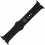 FIXED Silicone Strap remienok s kratšou a dlhšou prackou pre Apple Watch 42mm / 41mm / 40mm / 38mm - čierny
