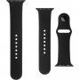 FIXED Silicone Strap remienok s kratšou a dlhšou prackou pre Apple Watch 42mm / 41mm / 40mm / 38mm - čierny