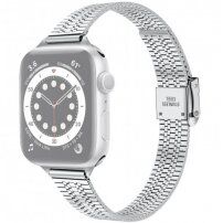 Tenký remienok z nehrdzavejúcej ocele pre Apple Watch Ultra 49mm / 46mm / 45mm / 44mm / 42mm - strieborný