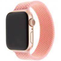 FIXED prevliekací nylonový remienok pre Apple Watch 42mm / 41mm / 40mm / 38mm - XL - ružový