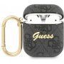 Guess 4G Script obal pre AirPods 1 / 2 - sivý