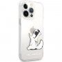 Karl Lagerfeld Choupette Eat kryt pre iPhone 13 Pro Max - číry