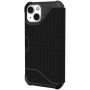 UAG Metropolis odolné flipové puzdro pre iPhone 13 - kevlarovo čierne