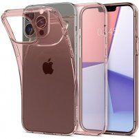 Spigen Crystal Flex transparentný kryt pre iPhone 13 Pro Max - ružový