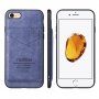 Taokkim ochranný kryt z PU kože s kapsou v retro štýle pre iPhone 6 / 6S - modrý