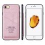 Taokkim ochranný kryt z PU kože s kapsou v retro štýle pre iPhone 6 Plus / 6S Plus - ružový