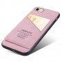 Taokkim ochranný kryt z PU kože s kapsou v retro štýle pre iPhone 6 Plus / 6S Plus - ružový