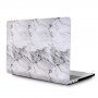 Mramorový kryt s čiernou spodnou časťou pre MacBook Pro 15" (A1398) - biely
