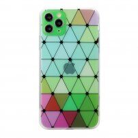 Mäkký kryt so vzorom vitráže pre iPhone 11 Pro Max - zelený