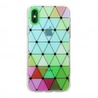 Mäkký kryt so vzorom vitráže pre iPhone XS Max - zelený