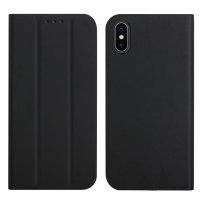 Magnetické flipové puzdro pre iPhone X / XS - čierne