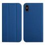 Magnetické flipové puzdro pre iPhone X / XS - kráľovsky modré