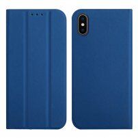 Magnetické flipové puzdro pre iPhone X / XS - kráľovsky modré