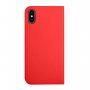Magnetické flipové puzdro pre iPhone XS Max - červené