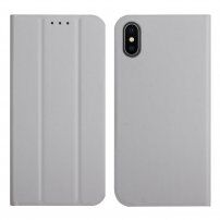 Magnetické flipové puzdro pre iPhone X / XS - sivé