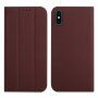 Magnetické flipové puzdro pre iPhone X / XS - hnedé
