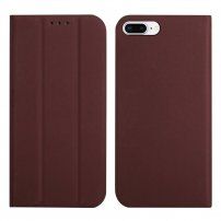 Magnetické flipové puzdro pre iPhone 7 Plus / 8 Plus - hnedé