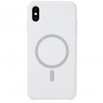 Silikónový kryt s podporou nabíjania Magsafe pre iPhone XS Max - biely