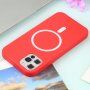 Silikónový kryt s podporou nabíjania Magsafe pre iPhone 11 Pro Max - červený