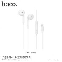 HOCO slúchadlá s lightning konektorom pre Apple iPhone/iPad – biela