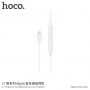 HOCO slúchadlá s lightning konektorom pre Apple iPhone/iPad – biela