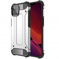 Super odolný "Armor" kryt pre iPhone 13 - strieborný