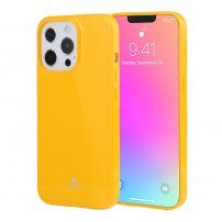 Goospery lesklý kryt z mäkkého plastu pre iPhone 13 Pro - žltý