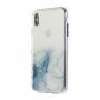 Mramorovaný kryt odolný proti poškrabaniu pre iPhone XS Max - svetlomodrý