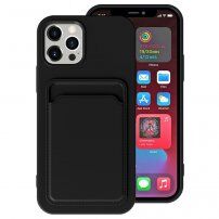 Kryt s kapsou na karty pre iPhone 11 Pro - čierny