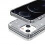 Transparentný kryt s trblietkami pre iPhone 13 mini - sivý