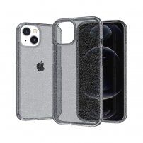Transparentný kryt s trblietkami pre iPhone 13 mini - sivý