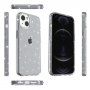 Transparentný kryt s trblietkami pre iPhone 13 mini - sivý