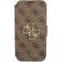 Guess 4G Metal Logo flipové puzdro pre iPhone 13 Pro - hnedé