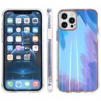 Nárazuvzdorný ochranný kryt so vzorom vodových farieb pre iPhone 13 Pro - modrý