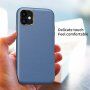 Nárazuvzdorný kryt s textúrou kože pre iPhone 11 - modrý