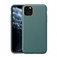 Nárazuvzdorný kryt s textúrou kože pre iPhone 11 Pro Max - zelený