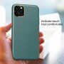 Nárazuvzdorný kryt s textúrou kože pre iPhone 11 Pro Max - zelený
