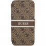 Guess 4G Printed Stripe flipové puzdro pre iPhone 13 Pro Max - hnedé