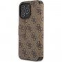 Guess 4G Metal Logo flipové puzdro pre iPhone 13 Pro Max - hnedé