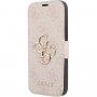 Guess 4G Metal Logo flipové puzdro pre iPhone 13 mini - ružové