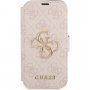 Guess 4G Metal Logo flipové puzdro pre iPhone 13 mini - ružové