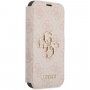 Guess 4G Metal Logo flipové puzdro pre iPhone 13 mini - ružové